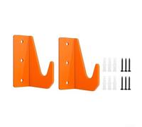 Heavy Duty Wall Mount Hook Set for Garage Storage - Orange Metal Bicycle Bracket for Hydraulic Lift Tools Organization