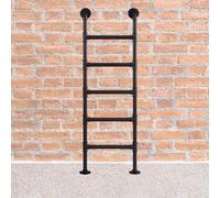Heavy Duty Wall Mounted Black Climbing Ladder - 4ft 5ft 6ft 7ft 8ft 9ft Basement Window Well Egress/Bunk Bed Ladder, 330LBS Load Emergency Straight Ladder(210cm/83in)