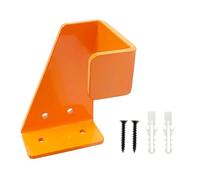 Heavy duty wall mounted chainsaw hanger features sturdy iron construction to safely store tools in the workshop or garage. Chainsaw stand