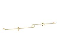 Heavy-Duty Wall-Mounted Clothes Rail Hanger Metal Coat Rack Waterproof & Wear-Resistant Ideal for Studio & Bedroom 200cm Gold Design