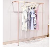 Heavy Duty Wall Mounted Clothes Rail Rack - Industrial Metallic Retail Display for Shops and Home