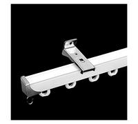 Heavy Duty Wall Mounted Curtain Rod 1m Black & White Rust Resistant Metal Curtain Pole with Brackets Available in 3 12m Lengths 2mm Thickness for Home Decor.