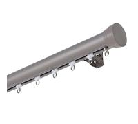 Heavy Duty Wall Mounted Curtain Rods 1-6M Elegant Aluminum Drapery Track Set for Room Divider Bedroom Bay Window Kitchen Bathroom Office (150cm/4.9ft Color A)