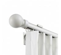 Heavy Duty Wall Mounted Curtain Rods for Privacy Silent Operation Easy to Install Roman Style 4.30m (14.1 ft) Ideal for Open Rooms White