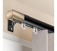 Heavy-Duty Wall-Mounted Curtain Track 4.6M (15FT) Sliding Rails for Room Dividers Shower RV - Curtain Rods for Easy Installation and Smooth Gliding