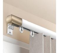 Heavy-Duty Wall-Mounted Curtain Track for Room Dividers Shower and RV - 4.7M (15.4FT) Sliding Curtain Rods - Curtain Rails for Versatile Use