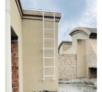 Heavy Duty Wall Mounted Egress Ladder for Basement & Attic Emergency Fire Escape Climbing Ladder 330LBS Load Capacity 290cm/114in Length - Safe & Sturdy Escape Solution