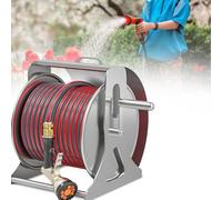 Heavy-Duty Wall-Mounted Garden Hose Reel, Accommodates 10-50m Hose, with Multi-Function Water Gun, 40m