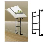 Heavy Duty Wall Mounted Hanging Ladders Entrance Egress Ladder Heavy Duty Window Well Ladders For Outdoor Roof/Garage RV Attic Library(Wit,100cm/39in)