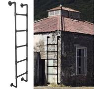 Heavy-Duty Wall-Mounted Ladder - Industrial Strength for Emergency Escape, High Loft Beds, and Window Wells, Supports 330lbs
