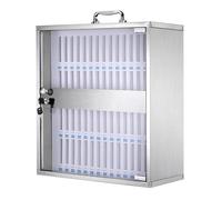 Heavy Duty Wall-Mounted Stainless Steel Cell Phone Locker Cabinet - Large Capacity Anti-Theft Smartphone Storage for Schools, Factories, Offices - Secure Your Devices Efficiently