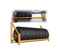 Heavy Duty Wall Mounted Tire Rack - Space-Saving Multi-Tire Storage Solution for Garage and Workshop, Ideal for Auto Repair and Display