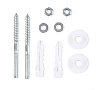 Heavy Duty Wall-Mounted Washbasin Fixing Screw Set, Iron Basin Installation Kit with Expansion Bolts for Bathroom Lavatory, Silver, M10 x 130mm/140mm(M10x140mm)