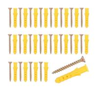 Heavy Duty Wall Plugs Screws Set, 40 PCS M10x50mm Zinc Plated Masonry Anchors with Washers for Concrete, Brick Stone Walls, High Strength Fixings for TV Brackets, Shelves, Fences