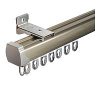Heavy Duty WallMounted Curtain Track SetAluminium Fixed Rail for Curtains Room Dividers RV & ShowerComplete Set with Accessories (Champagne Color)