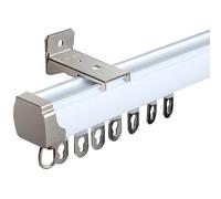 Heavy Duty WallMounted Curtain Track SetAluminium Fixed Rail with Accessories for Curtains Room Dividers RV & Shower CurtainsPure White
