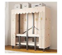 Heavy Duty Wardrobe Metal Garment Racks, Clothing Rack With Fabric Cover, Portable Closet Wardrobe With Hanging Rods, Closet Rack For Hanging Clothes(B,192cm)