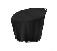 Heavy Duty Waterproof 210D Oxford Outdoor Papasan Chair Cover for Patio Wicker, Egg and Saucer Chairs, Rattan Furniture Protector with Drawstring (black 132 * 51 * 89cm)