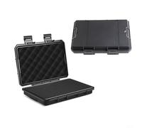 Heavy Duty Waterproof Airtight Tool Box Organizer with Shockproof Sponge Insert, Rugged ABS Storage Case for Hardware Tools, Cameras, Lenses and Instruments, Black(black)