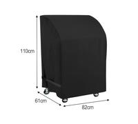 Heavy Duty Waterproof BBQ Grill Cover for 2 Burner Gas Grills Fade-Resistant Oxford Fabric with Wind Straps Compatible with Weber Char-Broil Nexgrill Black