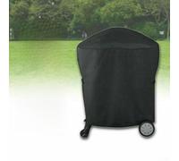 Heavy Duty Waterproof BBQ Grill Cover for Weber Q1000 Q2000 Series, Black Polyester Gas Barbecue Protector Shield Against Rain Snow Wind Dust for Outdoor Patio