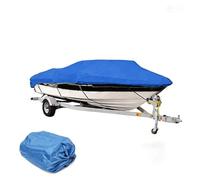 Heavy Duty Waterproof Boat Cover 20 22FT Marine Grade UV Protection Adjustable Windproof Strap 800D Durable Material for V Hull & Tri Hull Fishing & Ski Boats