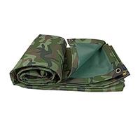 Heavy Duty Waterproof Canvas Tarp - Foldable Tarpaulin Sheet for Outdoor Camping, Truck Cover, Canopy Tent, Furniture Protection