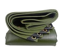 Heavy Duty Waterproof Canvas Tarpaulin 600g/m2 4m x 6m Tarp Sheet Cover Oxford Cloth Canopy Tent with Reinforced Grommets Green 4x7m Size (Green 5x5m)