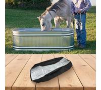 Heavy Duty Waterproof Cold Plunge Tub Cover 468 ft with Hook Rope and Drawstrings for Farm Stock Tank Protection (120 * 60 * 30cm)