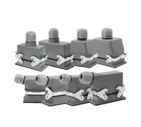 Heavy Duty Waterproof Connector HDC-HE-04/6/10/16/20/24/32/48 Core Plug - 500V 16A Industrial Connector 1pc(6 Core Lateral Line)