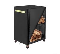 Heavy Duty Waterproof Firewood Rack Cover with Multiple Straps and Buckles to Securely Protect Outdoor Logs Holder (48 * 43 * 85cm)
