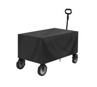 Heavy Duty Waterproof Folding Wagon, Garden Trolley for Festival, Oxford Cloth Folding Garden Trolley Rain Protector, Wagon Waterproof Protector for Outdoor Use, 97x61x56cm (Black)