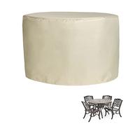 Heavy Duty Waterproof Garden Furniture Covers Round 330x120cm & Oval 420D Tear Proof Patio Furniture Cover for Outdoor Dining Table Sofa & Chair Set