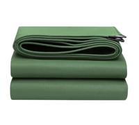 Heavy Duty Waterproof Green Canvas Tarpaulin Tarp with Aluminum Grommets - 600g/m² Thick Ground Sheet for Outdoor Camping Garden Tent Cover (Size: 1.8x2m)