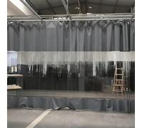 Heavy Duty Waterproof Industrial Divider Tarp 2.4x3m (7.9x9.8ft) Partition Wall for Garage Workshop Car Wash Warehouse & Clean Room Separation - Gray