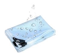 Heavy-Duty Waterproof Mesh Clear Tarpaulin, Reinforced Transparent Tarp Cover with Rubber Strengthened Corners, Groundsheet, Outdoor Polyethylene Sheeting1x1.5 m