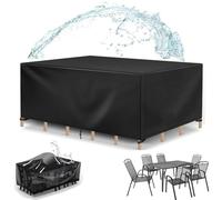 Heavy Duty Waterproof Outdoor Table Cover 220x200x75cm Rectangular Patio Furniture Protector Durable Weatherproof Cover for Garden Table Premium Quality Table Covers
