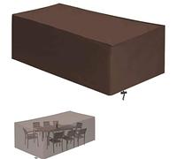 Heavy Duty Waterproof Patio Furniture Covers 210x140x80cm Round Table & Chair Set Protector Durable 420D Oxford Fabric Outdoor Weatherproof Protection
