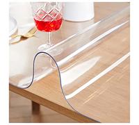 Heavy Duty Waterproof PVC Table Cover 1.5mm ThickOilProof & Wipeable Plastic TableclothSpillProof Protector for Kitchen & Dining Table11.81x106.3in/30x270cm