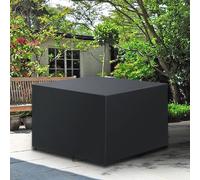 Heavy-Duty Waterproof Rattan Cube Cover for 4-Seater Square Patio Set, 122x122x76 cm, 600D PE-Coated Polyester, Weatherproof