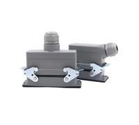 Heavy Duty Waterproof Rectangular Connectors 16A 500V - 4-48 Core Industrial Automation Connectors-1pcs(32 Core Lateral Line)