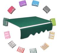 Heavy Duty Waterproof Retractable Awning Replacement Fabric UV Protection Sunshade Canopy Cover for Patio Dark Green 3x2.5m (10x8ft) Outdoor Shade ution