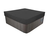 Heavy Duty Waterproof Spa Cover, Durable 600D Oxford with Straps & Drawstring, Universal Fit 215x215x30cm, Weather Resistant Hot Tub Protection Outdoor Accessory