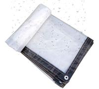 Heavy Duty Waterproof Tarp 1x1m/3'x3' & 4x5m/12'x16'TearProof MultiPurpose TarpaulinTransparent Emergency Rain Shelter & Cover for Camping Outdoor and Protection