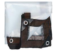 Heavy Duty Waterproof Tarp Cover 145 x 300 cm Transparent Tarp Sheet 80 G M², Windproof Tear Resistant, Multipurpose Reinforced Edges with Metal Eyelets for Garden, Gazebo, B