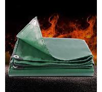 Heavy Duty Waterproof Tarp, Weather Resistant Fireproof Multipurpose Outdoor Protection for Hay Log Pile Roof Trailer, Ground Sheet