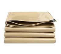 Heavy Duty Waterproof Tarpaulin 2x4m with Eyelets Rainproof Canopy Tent for Camping Garden Furniture Ground Sheet 0.40mm Thick Beige Color 3x3m Size