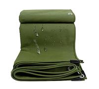 Heavy Duty Waterproof Tarpaulin 4x5m Weatherproof Canvas Tarp Cover Sheet with Eyelets Green (2x4m)