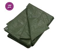 vidaXL Tarpaulin 260 g/m² 6x8 m White HDPE Tarp Ground Sheet Camping Cover