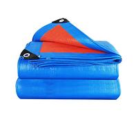 Heavy Duty Waterproof Tarpaulin Multi Purpose Tarp Cover for Outdoor Camping Garden Furniture & Caravan Rustproof Grommets 2m x 10m Blue & Orange